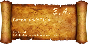 Barna Adélia névjegykártya