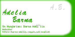 adelia barna business card